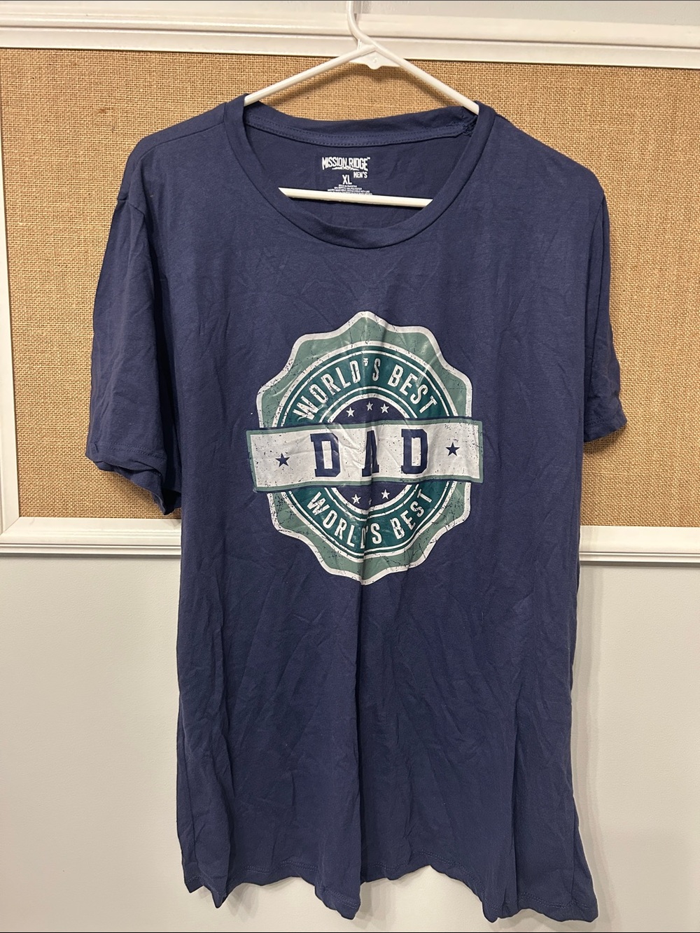 Mission Ridge Navy 'World's Best Dad' Short Sleeve Graphic Tee